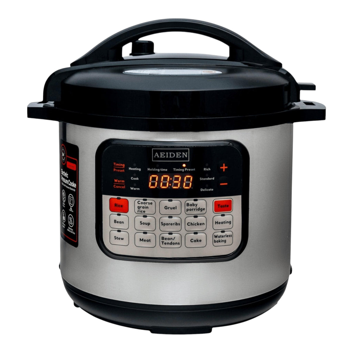 Oala Electrica Sub Presiune 2500W, Capacitate 8L, 9 Programe, Otel Inoxidabil, Vas Antiaderent