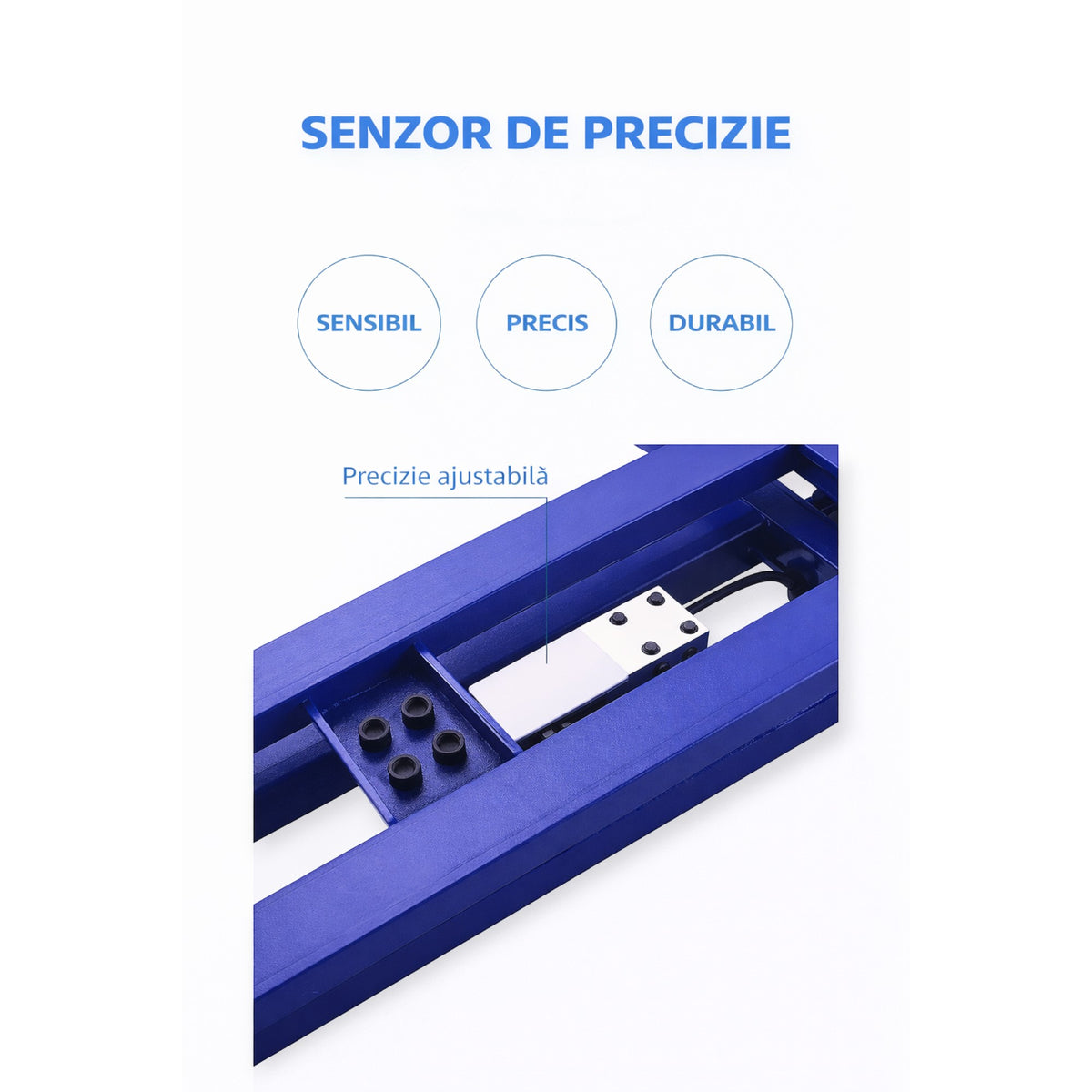 Cantar electronic cu platforma 350 kg, brat rabatabil, afisaj LCD, baterie interna