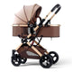 Carucior 2 in 1 pliabil, landou-sport, cu suspensii, 0-36 luni, 25 kg, roti cauciuc, cos depozitare